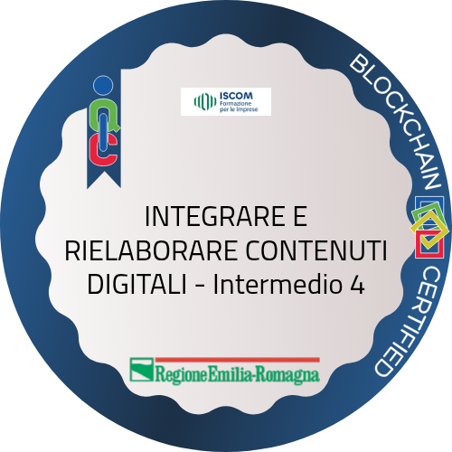 INTEGRARE E RIELABORARE CONTENUTI DIGITALI - Intermedio 4